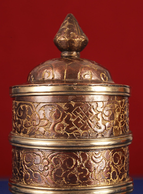 尼泊尔进口四层米盒藏式用品