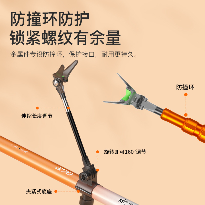 佳钓尼支架伏魔三代升级大物杆4米加粗超硬炮杆架碳素超轻硬挺3米-图1
