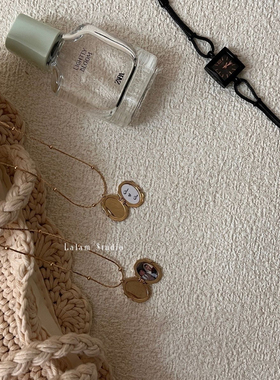 蝴蝶贝壳相册相框项链复古热卖新品开合项链定制照片名字纪念日