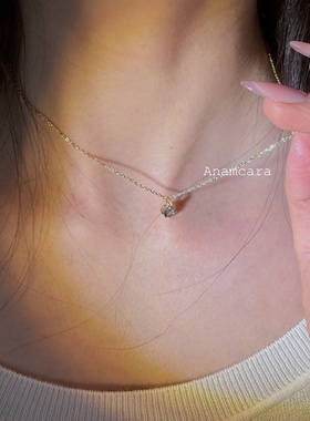 纯粹彩宝天然稀有蓝托帕宝石项链