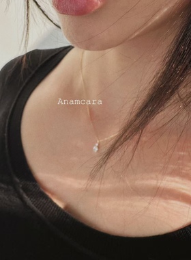 日系莫桑石四月生辰石超闪项链女