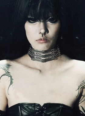 金属拼接项链iiimiii黄铜镀银