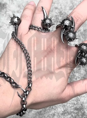 金属铆钉戒指iiimiii黄铜