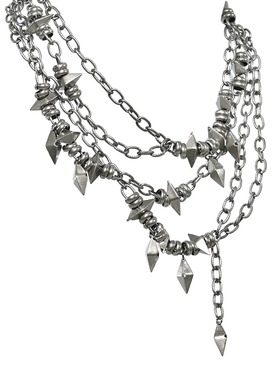 项链iiimiii黄铜镀银不规则拼接