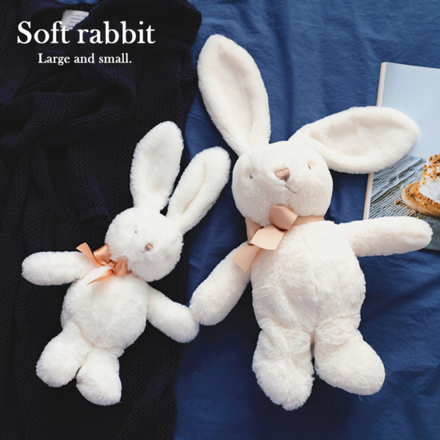 Soft Cute Plush Bow Tie White Rabbit ເດັກຍິງ Rabbit ງາມ