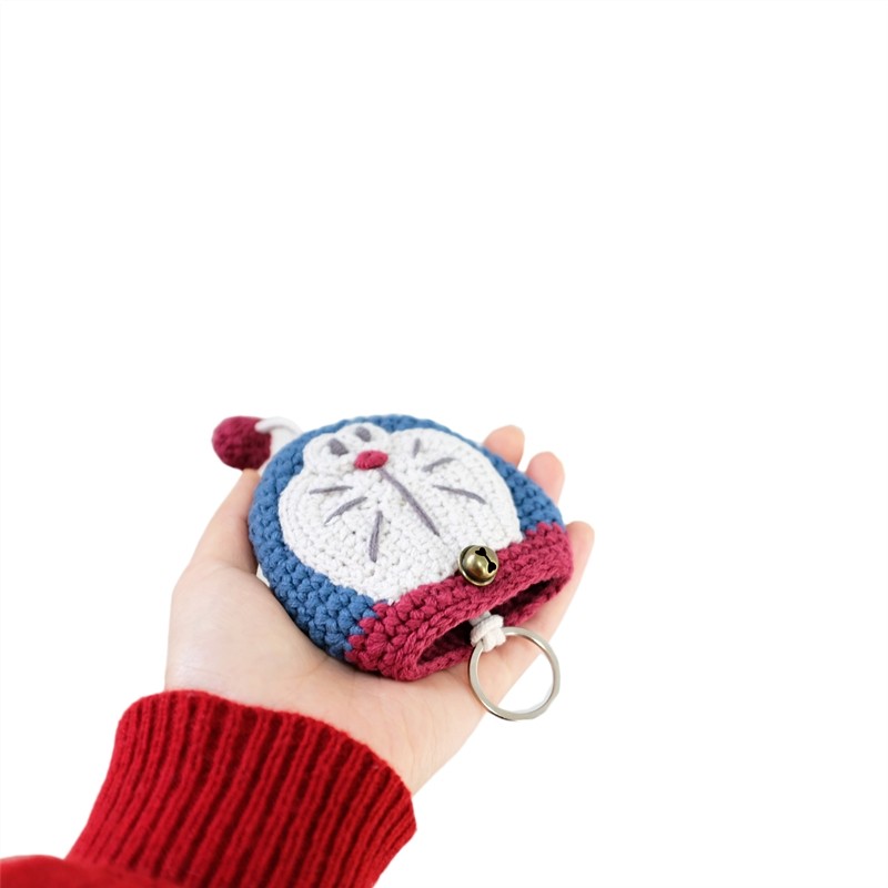 INS日式可爱毛线抽拉式针织卡通车钥匙扣挂件复古钥匙包手工编织,淘宝优惠券,粉丝福利购,淘宝优惠卷