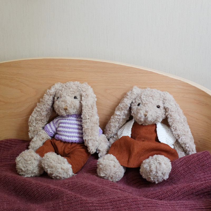 复古毛圈咖色兔子公仔手工穿娃衣玩偶公仔儿童礼物玩具道具布娃娃,淘宝优惠券,粉丝福利购,淘宝优惠卷