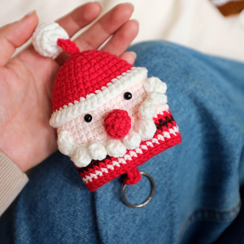 有间布谷林手工钩织毛线钥匙包圣诞节圣诞老人圣诞树卡通钥匙扣,淘宝优惠券,粉丝福利购,淘宝优惠卷