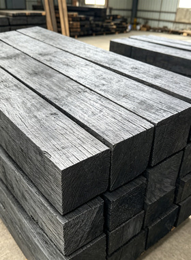 油浸枕木600mm轨距矿用防腐枕木现货速发2.5米铁路用二类枕木