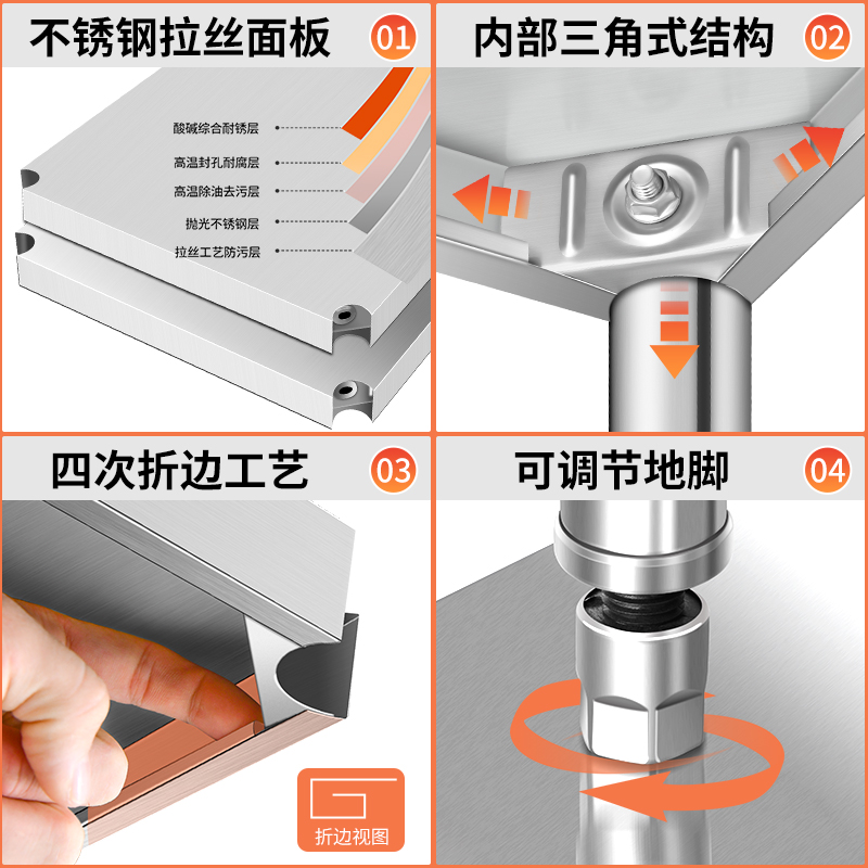 厨房不锈钢置物架双层台面微波炉烤箱架子桌面储物收纳锅架调料架