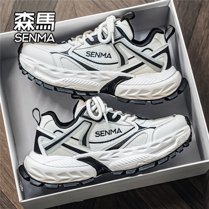 森马男鞋2025冬季新款爆款男士百搭增高时尚运动厚底休闲老爹鞋W - 图0