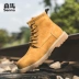 Giày bốt Senma booties nam 2018 mùa thu đông mới Phiên bản Hàn Quốc của xu hướng giày cao gót hoang dã dụng cụ cao để giúp Martin khởi động - Giày ống Giày ống
