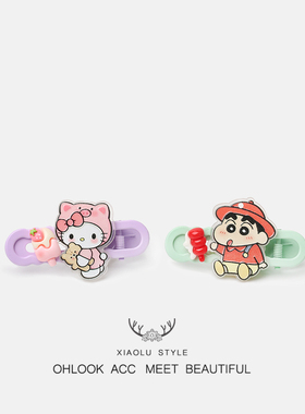 新款卡通甜品猫咪发夹元气俏皮可爱童趣刘海碎发夹百搭多巴胺发饰