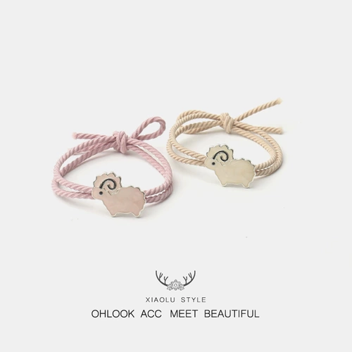 Розовый мультяшный аксессуар для волос, свежая милая универсальная резинка, простой и элегантный дизайн