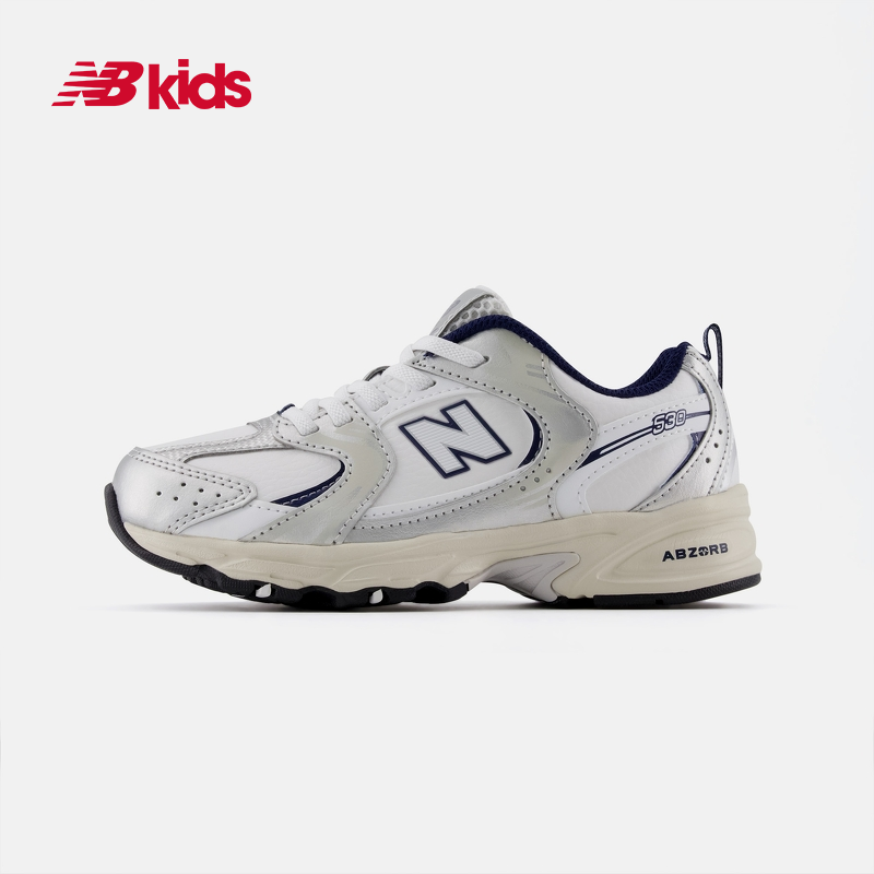 Newbalance nb官方童鞋 4-7岁中童秋冬革面款潮酷拼接休闲鞋MR530