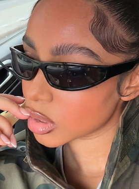 未来科技感复古猫眼小框防紫外墨