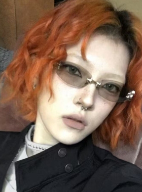 星星装饰无框防紫外线太阳镜高级