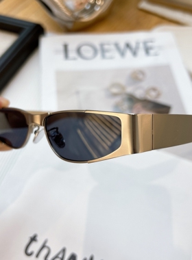 欧美金属猫眼小框太阳眼镜未来感