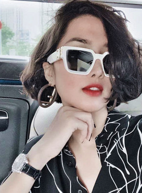 墨镜银色太阳眼镜欧美明星同款