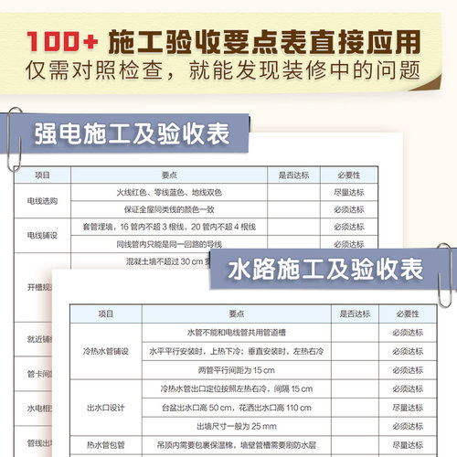 【官方正版】装修施工完全手册尤呢呢8大类施工现场30种常用工法100多个要点归纳表拆改水电瓦工木工油工灯具安装全屋定制施工-图3