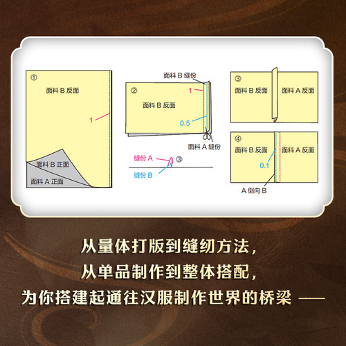 【官方正版】图解汉服版型与制作  汉服制版  汉服缝纫  传统服饰   传统服饰制作 制版 打版  “亲手做华裳” - 图2