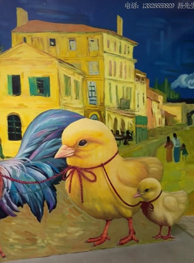 梵高沙发背景墙欧式风纯手绘油画