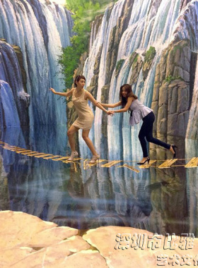 彩绘画定制壁画比雅艺术立体手绘