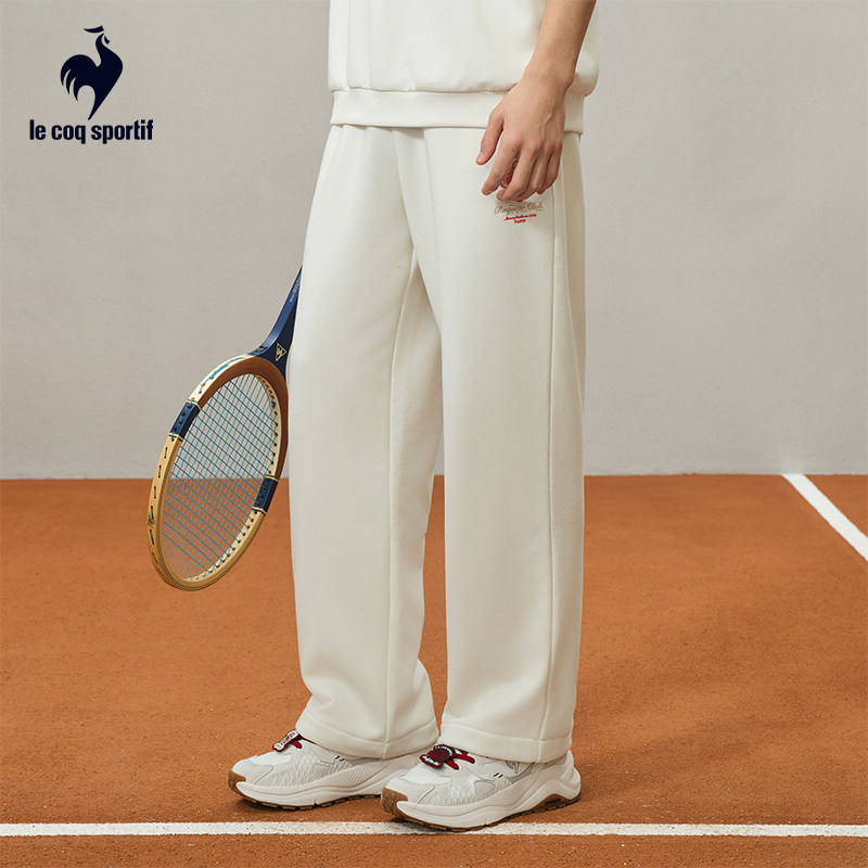 乐卡克法国公鸡男女同款运动针织长裤2025年春季新品直筒休闲裤,淘宝优惠券,粉丝福利购,淘宝优惠卷