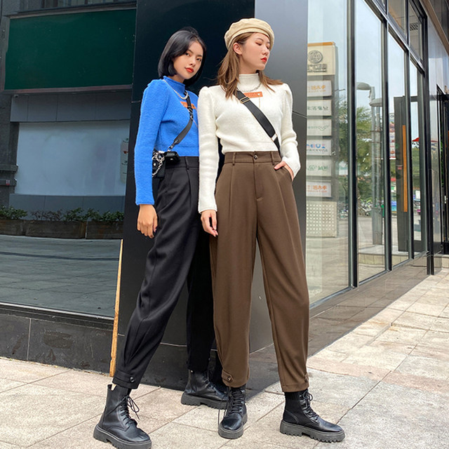 Work boot trousers plus velvet casual leggings suit trousers