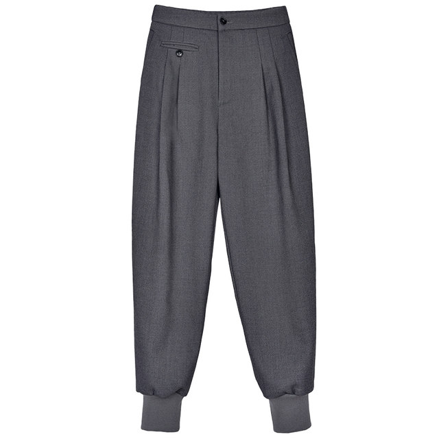 Queen's high-waisted harem pants for women plus velvet thickened