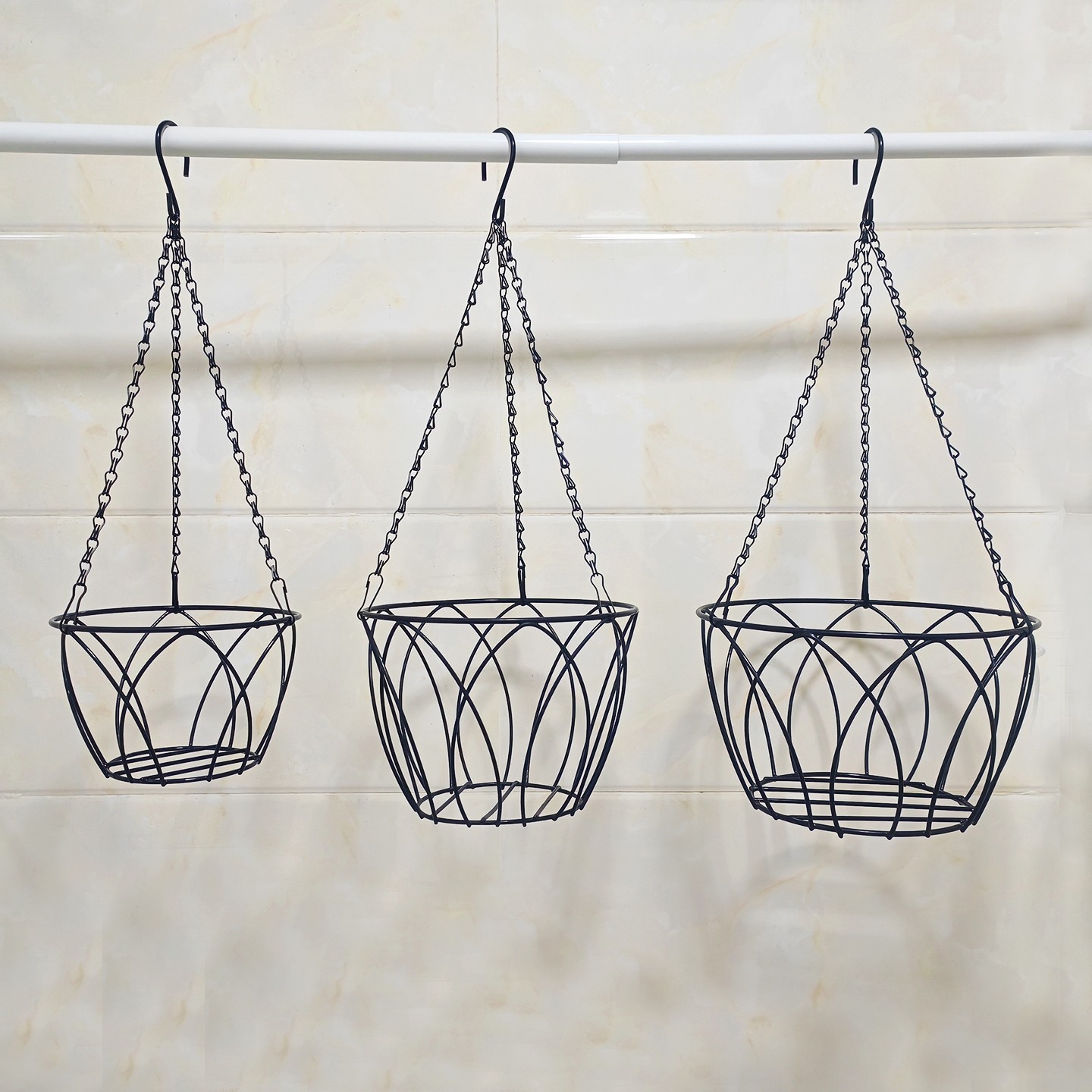 加粗链阳台悬挂式花盆挂架铁艺吊篮绿萝吊盆花架高深花盆垂吊篮子,淘宝优惠券,粉丝福利购,淘宝优惠卷