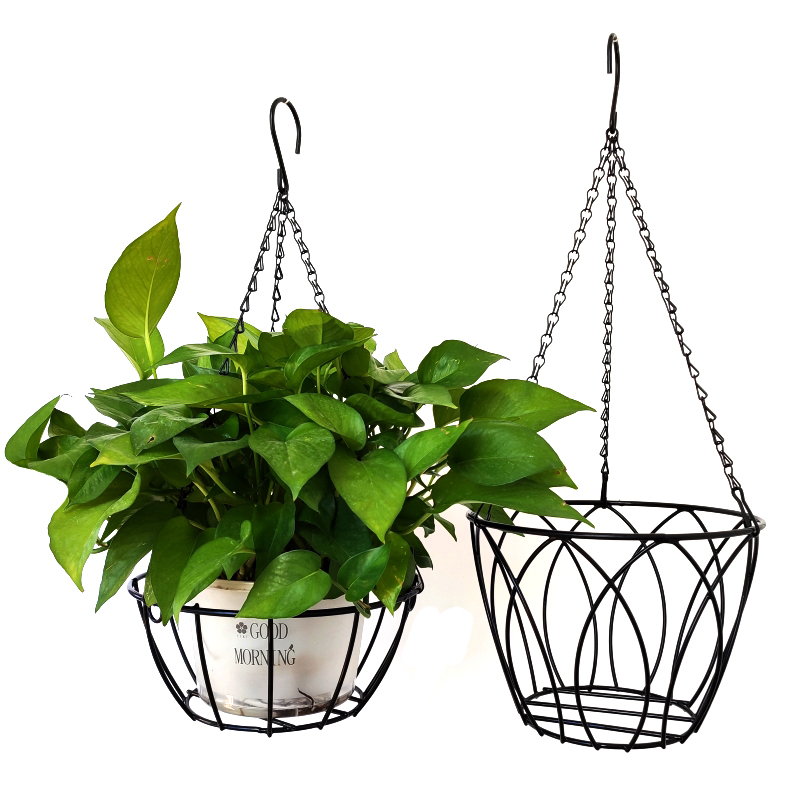 加粗链阳台悬挂式花盆挂架铁艺吊篮绿萝吊盆花架高深花盆垂吊篮子,淘宝优惠券,粉丝福利购,淘宝优惠卷