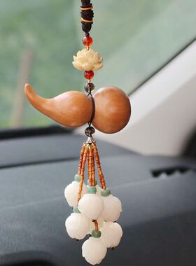 黄杨圣佛车莲花桃木葫芦挂件