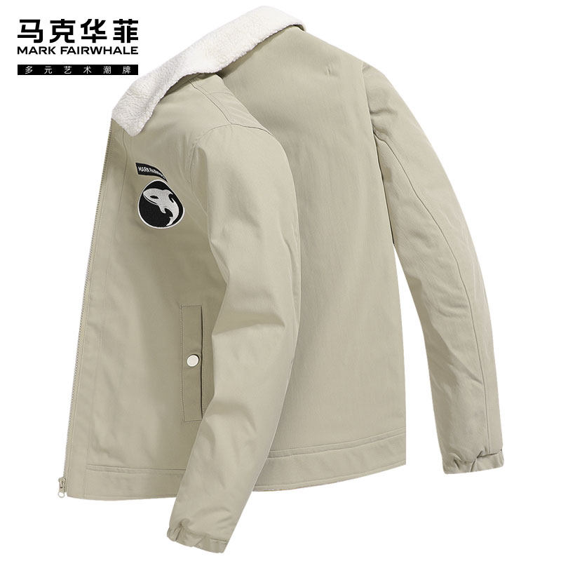 马克华菲男士羔羊抓绒棉上衣服夹克 马克华菲康成夹克