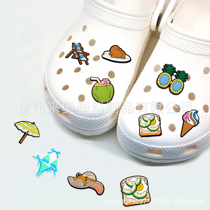 跨境休闲度假风洞洞鞋花鞋扣配饰品现货可爱卡通PVC洞洞鞋装饰扣,淘宝优惠券,粉丝福利购,淘宝优惠卷