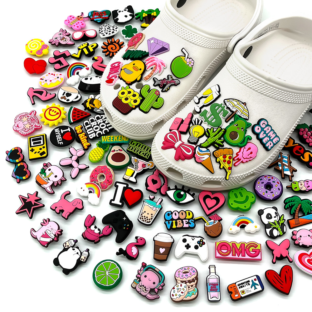 洞洞鞋鞋花可爱卡通PVC鞋上装饰品可拆卸配件凉拖鞋鞋扣花配饰品,淘宝优惠券,粉丝福利购,淘宝优惠卷