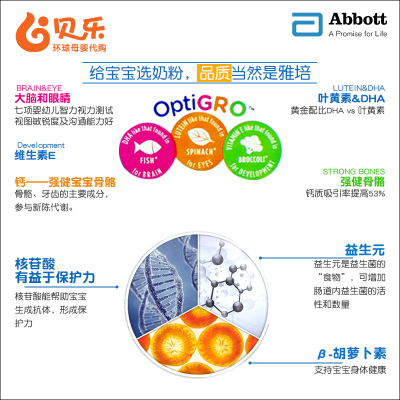 贝乐环球母婴代购美国进口Similac雅培3段婴幼儿宝宝奶粉美版三段金盾1130克新版1