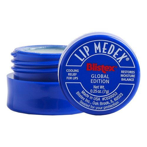 美国Blistex LipMedex碧唇小蓝罐修护润唇膏滋润淡化去死皮防裂7g - 图1