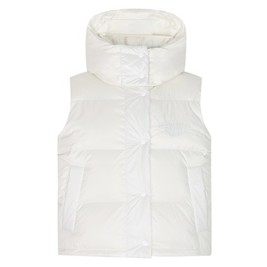 FORUYES chaqueta de algodón con chaleco con capucha y eslogan