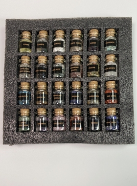 天然水晶玻璃瓶许愿瓶套装