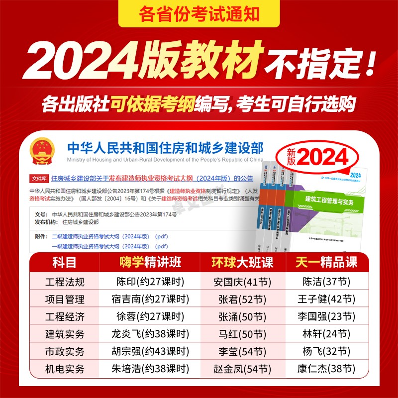 【新大纲版】一级建造师2024年教材一建建筑市政机电公路考试书复习题集官方历年真题卷试卷24全套建设工程法规与实务施工管理正版