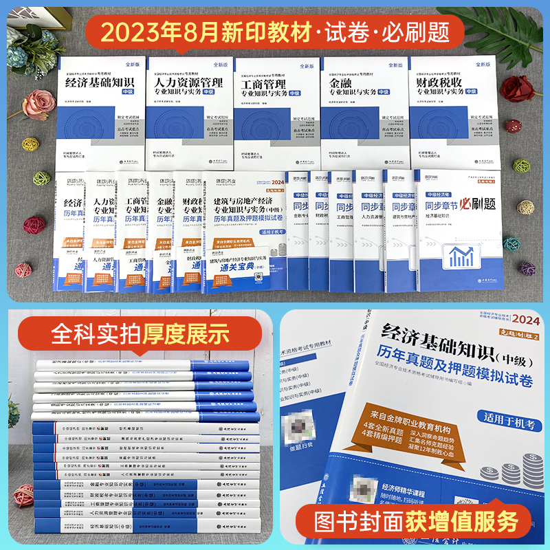 环球网校中级经济师备考2024年教材历年真题库试卷必刷人力资源管理工商金融财税建筑与房地产基础知识产权网课视频官方考试书2023 - 图0