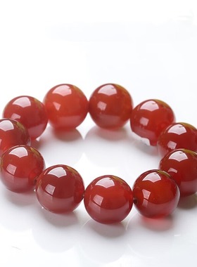 红色玛瑙手链男女佛珠玉髓原石