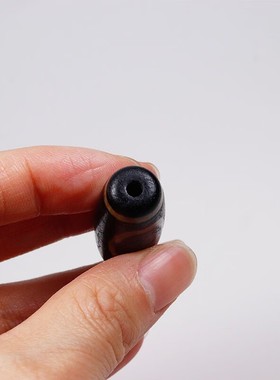 西藏财神天珠玛瑙桶单珠散珠火供风化老型珠天然吊坠项链手链饰品