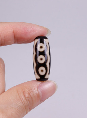 西藏五眼天珠老玛瑙风化包浆圆珠隔珠文玩佛DIY饰品手串配件散珠