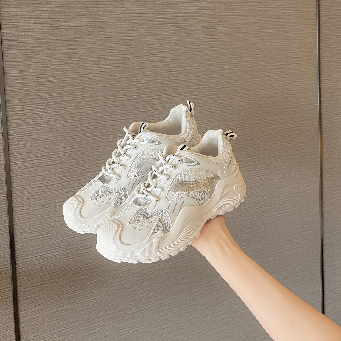 小个子增高7cm厚底户外运动鞋女小码313233内增高网面慢跑休闲鞋,淘宝优惠券,粉丝福利购,淘宝优惠卷