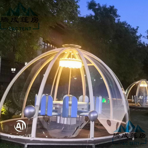 新品半圆型球形透明PC星空屋玻璃网红泡泡屋民宿帐篷酒店户外野营 - 图0