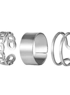 跨境外贸欧美风走创意夸张个性时尚52619欧美跨境嘻哈冷淡风戒指