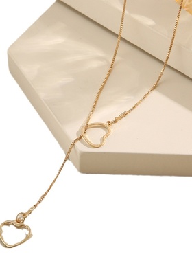 跨境外贸欧美风走创意夸张个性时尚跨境复古镂空心形吊坠项链创意