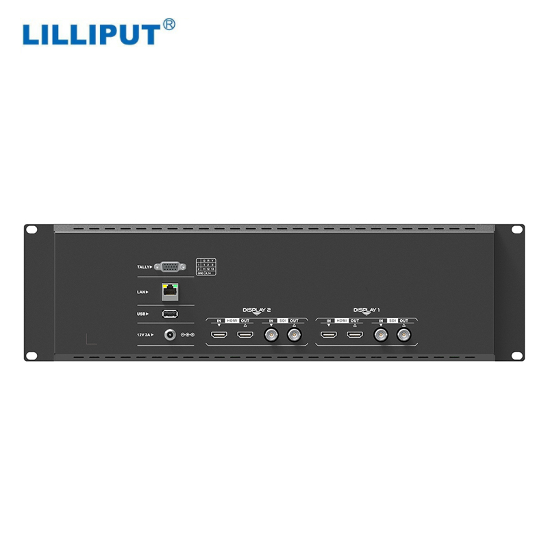 利利普 RM-7029S 7寸3G-SDI 双联监视器 3RU机架式监视器金属外壳 - 图3